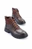 Kahve Hakiki Deri Erkek Bot & Bootie E02863521703