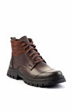 Kahve Hakiki Deri Erkek Bot & Bootie E02863521703