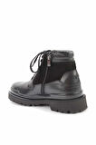 Siyah Hakiki Deri Erkek Bot & Bootie E02901491703