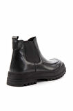Siyah Hakiki Deri Erkek Bot & Bootie E02901491903