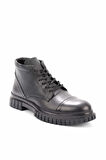Siyah Hakiki Deri Erkek Bot & Bootie E02951612003