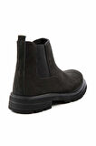 Siyah Nubuk Hakiki Deri Erkek Bot & Bootie E02951132001