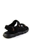 Siyah Leather Erkek Sandalet E05078102501