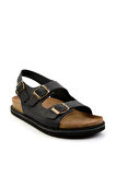 Siyah Leather Erkek Sandalet E05801198403