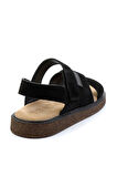 Siyah Leather Erkek Sandalet E05801030602
