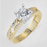 Harem Altın 14 Ayar Altın Tektaş Yüzük E148