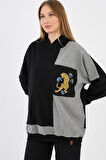 ALEXANDERGARDI OVERSİZE RENK BLOKLU KAPÜŞONLU SWEATSHIRT (E20-152703)