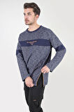 ALEXANDERGARDI FERMUAR DETAYLI BASKILI SWEATSHİRT (E21-550200)