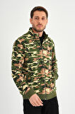 ALEXANDERGARDI FERMUARLI DİK YAKA KAMUFLAJ SWEATSHİRT (E21-7300)