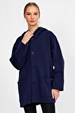 ALEXANDERGARDI KAPÜŞONLU İÇİ ŞARDONLU OVERSİZE HIRKA (E23-607 03)