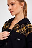 ALEXANDERGARDI KAPÜŞONLU DÜĞMELİ OVERSİZE ODUNCU SWEATSHİRT (E22-61500)