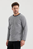 ALEXANDERGARDI ÇİZGİLİ YIRTMAÇLI REGULAR FİT SWEATSHIRT (E22-751 00)