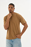 Erkek %100 Organik Pamuklu Yumuşak Dokulu Comfort Fit Bisiklet Yakalı T-shirt E271