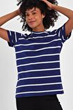 ALEXANDERGARDI ÇİZGİLİ COMFORT FİT T-SHİRT (E23-00148)