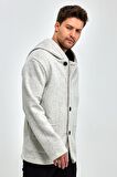 ALEXANDERGARDI KAPÜŞONLU İÇİ ŞARDONLU OVERSİZE HIRKA (E23-607 03)