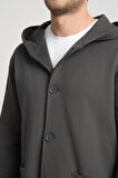 ALEXANDERGARDI KAPÜŞONLU İÇİ ŞARDONLU OVERSİZE HIRKA (E23-607 03)