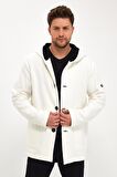 ALEXANDERGARDI KAPÜŞONLU İÇİ ŞARDONLU OVERSİZE HIRKA (E23-607 03)