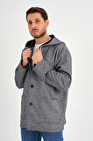 ALEXANDERGARDI KAPÜŞONLU İÇİ ŞARDONLU OVERSİZE HIRKA (E23-607 03)