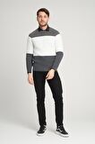 ALEXANDERGARDI RENK BLOKLU REGLAN KOL BİSİKLET YAKA KAZAK(E23-6708)