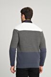 ALEXANDERGARDI RENK BLOKLU REGLAN KOL BİSİKLET YAKA KAZAK(E23-6708)