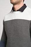 ALEXANDERGARDI RENK BLOKLU REGLAN KOL BİSİKLET YAKA KAZAK(E23-6708)