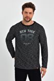 AEXANDERGARDI BASKILI YANI YIRTMAÇLI SWEATSHIRT (E23-75101)