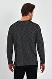 AEXANDERGARDI BASKILI YANI YIRTMAÇLI SWEATSHIRT (E23-75101)