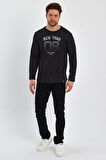 AEXANDERGARDI BASKILI YANI YIRTMAÇLI SWEATSHIRT (E23-75101)