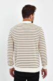ALEXANDERGARDI BİSİKLET YAKA ÇİZGİLİ SWEATSHİRT(E23-761A-ERK)