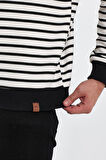 ALEXANDERGARDI BİSİKLET YAKA ÇİZGİLİ SWEATSHİRT(E23-761A-ERK)