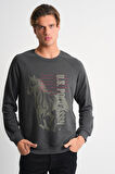 ALEXANDERGARDI Bisiklet Yaka Baskılı Sweatshirt