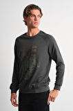 ALEXANDERGARDI Bisiklet Yaka Baskılı Sweatshirt