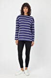 ALEXANDERGARDI ÇİZGİLİ OVERSIZE SWEATSHIRT (E24-00158)