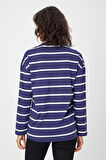 ALEXANDERGARDI ÇİZGİLİ OVERSIZE SWEATSHIRT (E24-00158)