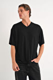 ALEXANDERGARDI V Yaka Oversize T-shirt (E24-742A)