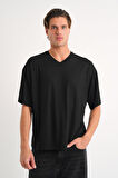 ALEXANDERGARDI V Yaka Oversize T-shirt (E24-742A)