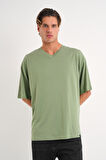 ALEXANDERGARDI V Yaka Oversize T-shirt (E24-742A)