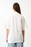 V Yaka Oversize T-shirt (E24-742A-WN)