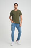 ALEXANDERGARDI FİTİLLİ V YAKA REGULAR FİT T-SHİRT (E24-74602)