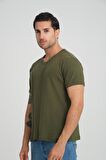 ALEXANDERGARDI FİTİLLİ V YAKA REGULAR FİT T-SHİRT (E24-74602)