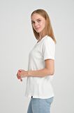 ALEXANDERGARDI FİTİLLİ V YAKA COMFORT FİT T-SHİRT (E24-74602)