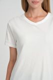 ALEXANDERGARDI FİTİLLİ V YAKA COMFORT FİT T-SHİRT (E24-74602)