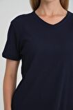 ALEXANDERGARDI FİTİLLİ V YAKA COMFORT FİT T-SHİRT (E24-74602)