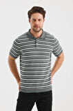 ALEXANDERGARDI ÇİZGİLİ DÜĞMELİ POLO YAKA TRİKO T-SHIRT (E24-EZE-25)