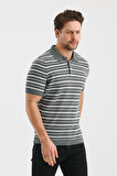ALEXANDERGARDI ÇİZGİLİ DÜĞMELİ POLO YAKA TRİKO T-SHIRT (E24-EZE-25)