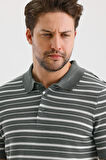 ALEXANDERGARDI ÇİZGİLİ DÜĞMELİ POLO YAKA TRİKO T-SHIRT (E24-EZE-25)