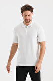 ALEXANDERGARDI FERMUARLI POLO YAKA REGULAR FİT T-SHIRT (E24-EZE-31)