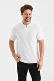 ALEXANDERGARDI FERMUARLI POLO YAKA REGULAR FİT T-SHIRT (E24-EZE-31)