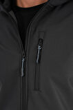 ALEXANDERGARDI FERMUARLI İÇİ POLARLI SU İTİCİ SOFTSHELL KUMAŞ KAPÜŞONLU MONT (E24-MNT-01)