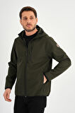 ALEXANDERGARDI FERMUARLI İÇİ POLARLI SU İTİCİ SOFTSHELL KUMAŞ KAPÜŞONLU MONT (E24-MNT-01)